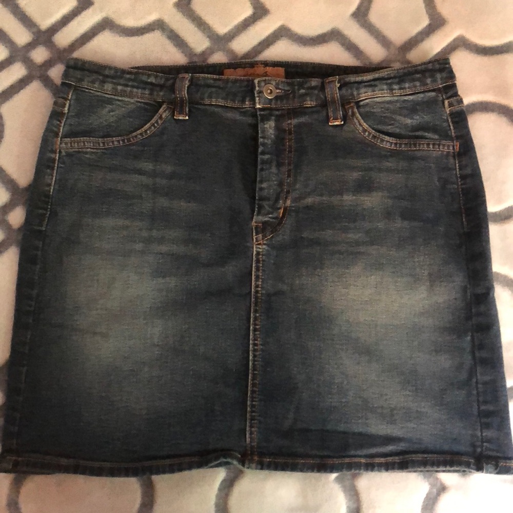 Arden B denim mini-skirt
